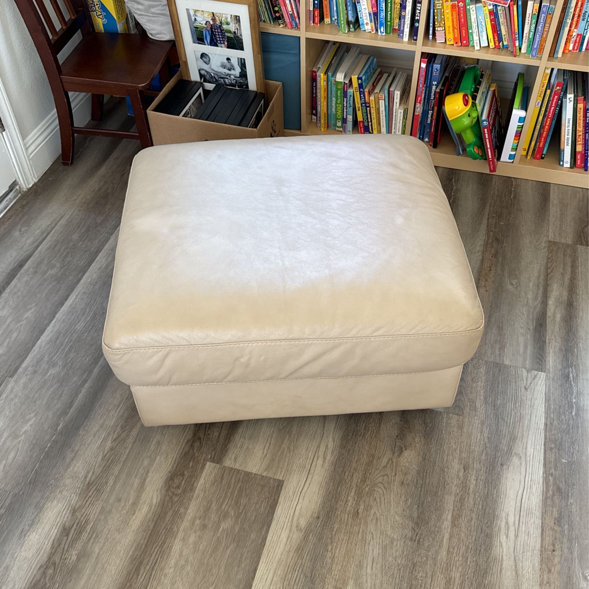 Leather Ottoman With Wheels