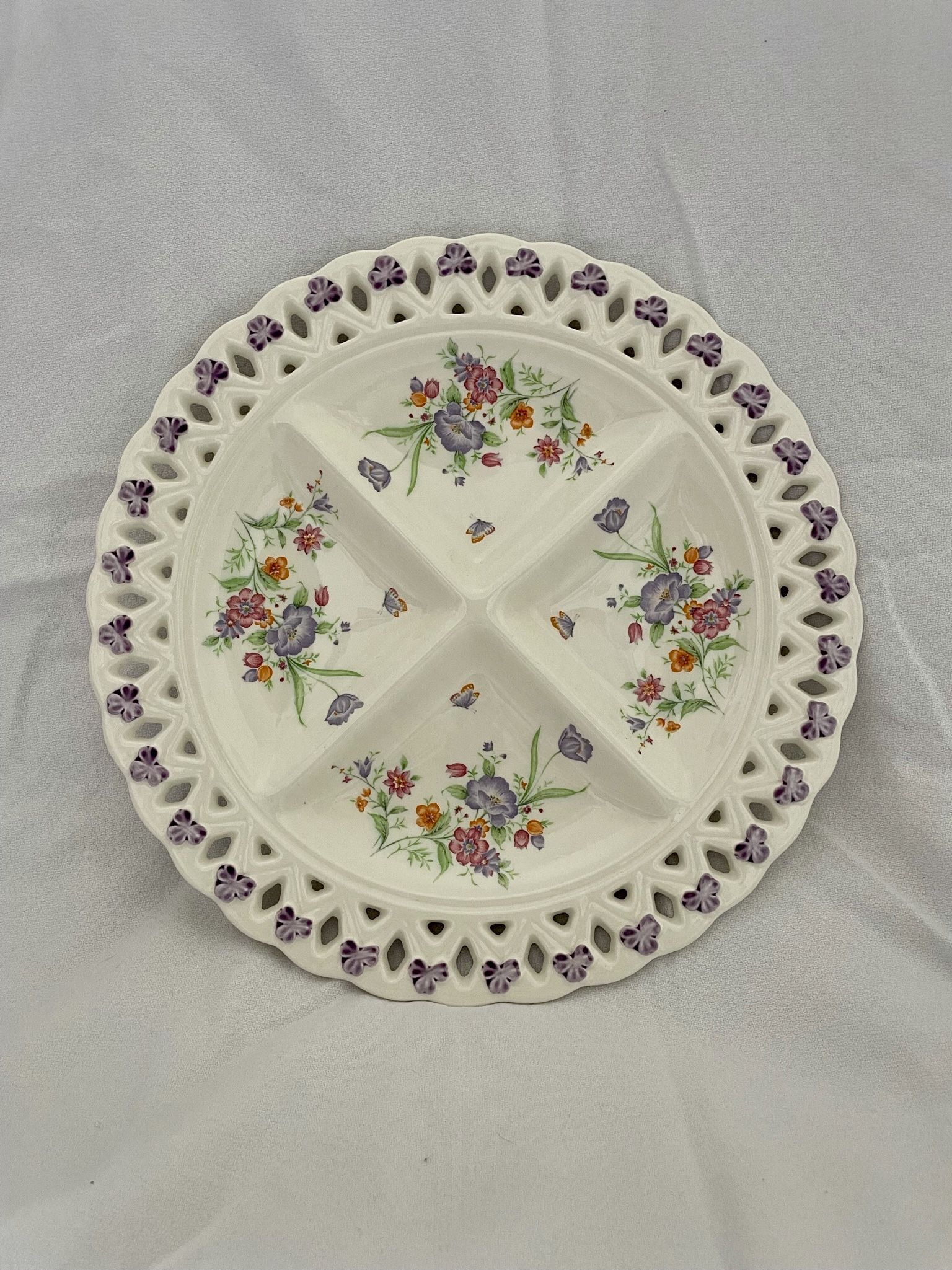 Vintage Butterfly Serving Platter