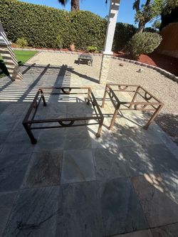 Coffe and side table metal with glass