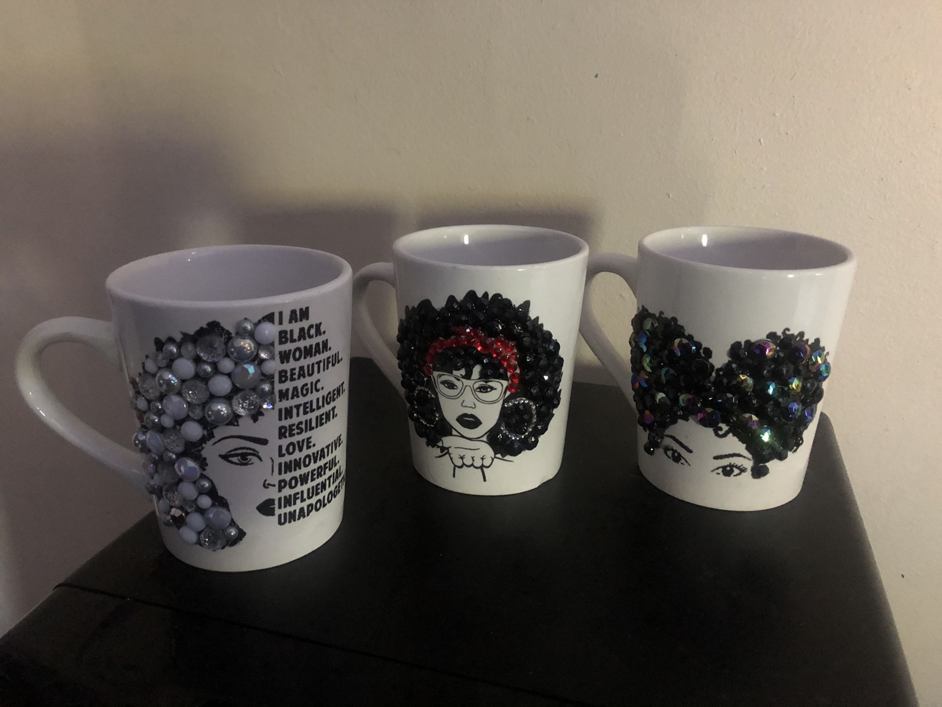 Coffee Cups Handmade With Bling