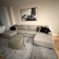 120in Sofa With Double Chaise. 
