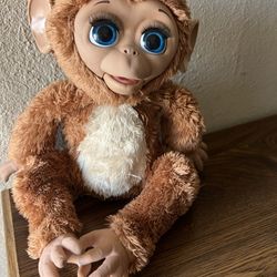 Hasboro A1650 Fur-Real Friends Cuddles My Giggly Monkey, 2012, used. Works!