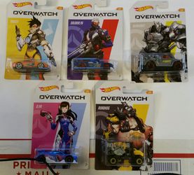 Hot Wheels set of 5 OVERWATCH cars