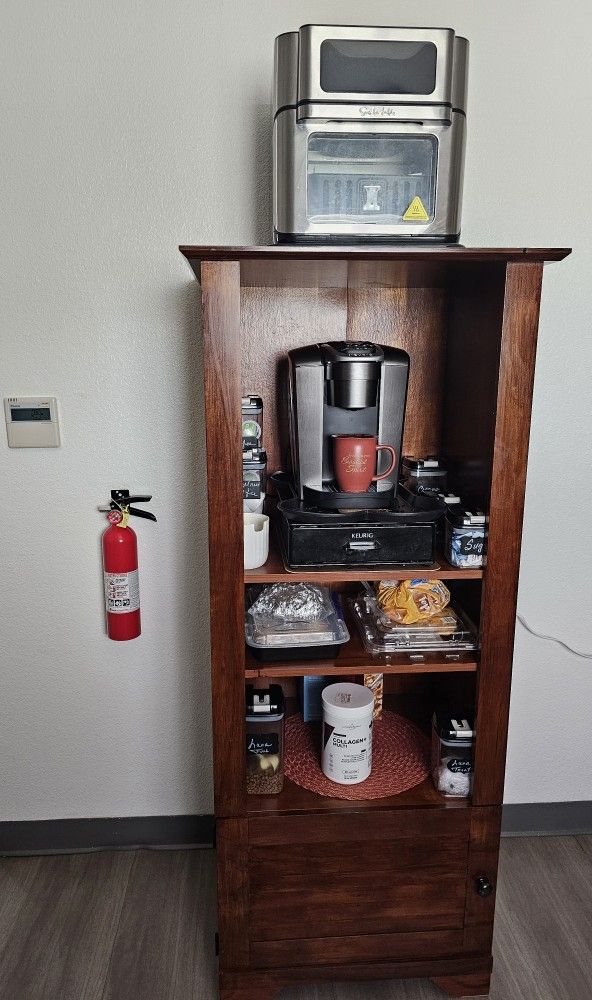 ,  BEAUTIFUL PIECE, 3 Tier shelving ....Shelve, or Bookcase. I use It As A Coffee Station, 