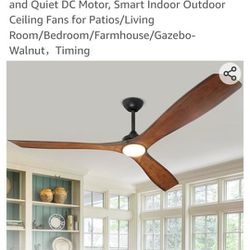 Depuley 60" Ceiling Fans with Lights, Reversible Ceiling Fan with Remote Control and Quiet DC Motor