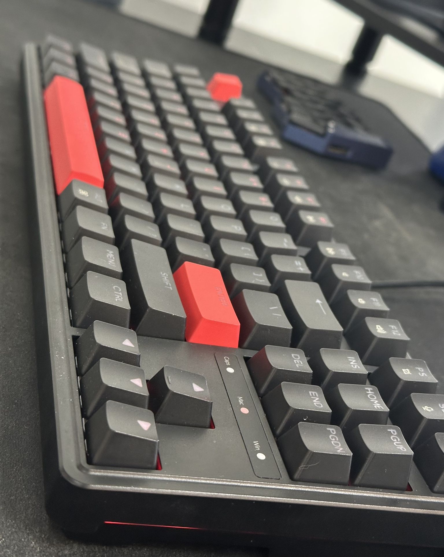 Keychron C3 Pro QMK/VIA Custom Gaming Keyboard, Programmable 87 Keys Compact TKL Layout Gasket Mount, Red LED Backlight Wired Mechanical Keyboard