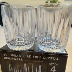 Crystal Drinkware, Set Of 4
