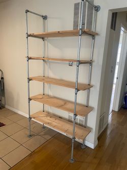 Industrial Style Wood & Metal Shelving / Bookshelf