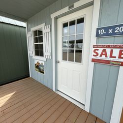 10x20 Shed w/ PATIO + LOFT — BRAND NEW (200 SQ FT!) 