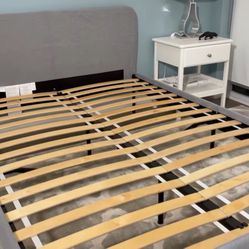 IKEA Slattum Queen Bed Frame -Light Grey