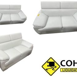 Leather Loveseat 