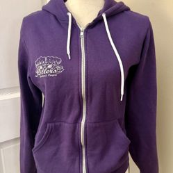 Purple Zip Hoodie Sweatshirt S Roller Derby Rose City Rollers Wheels of Justice