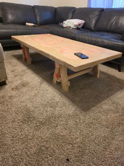 Cocktail table solid wood rustic