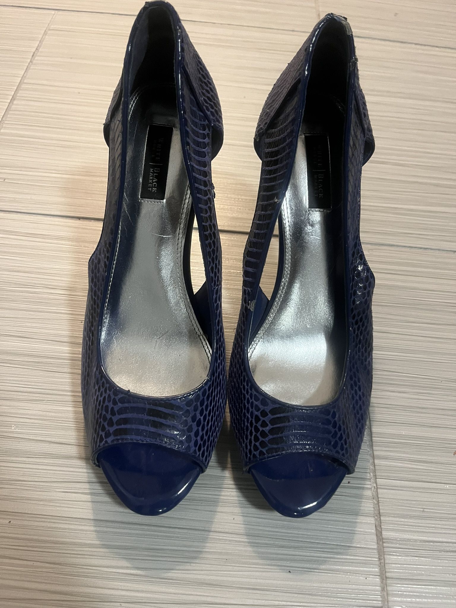 Navy Blue High Heel Shoes (Blue House Black Market)