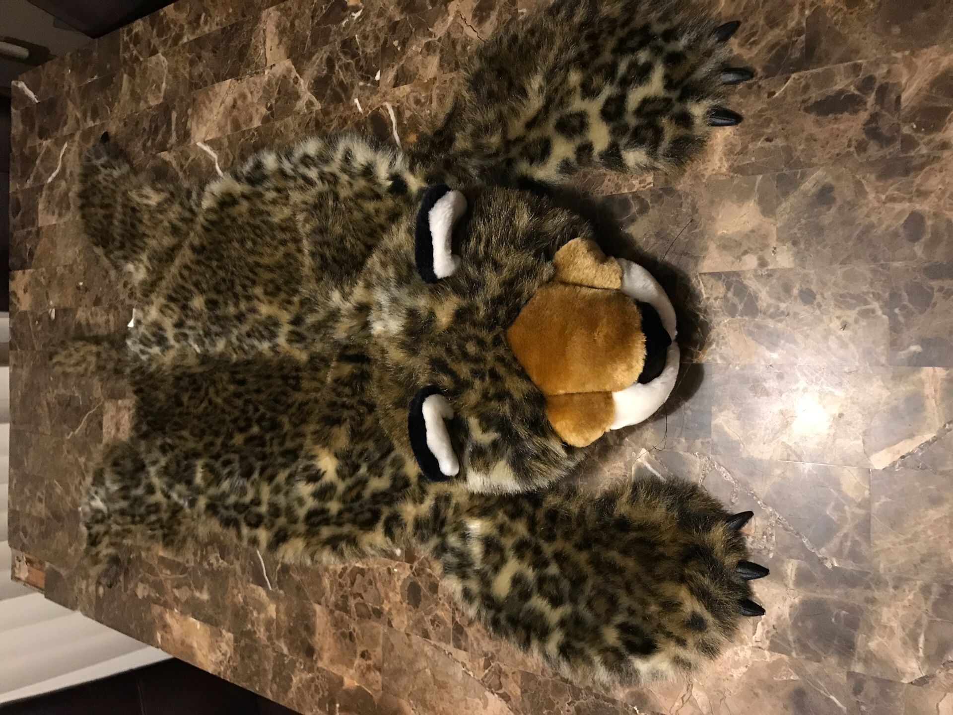 Soft adorable Plush Toy Jaguar Rug Faux Fake Pelt Cheetah Leopard Stuffed Animal Throw 48x36. Condition is Used. From smoke and pet free home. Thanks