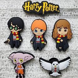 6 Harry Potter croc charms.