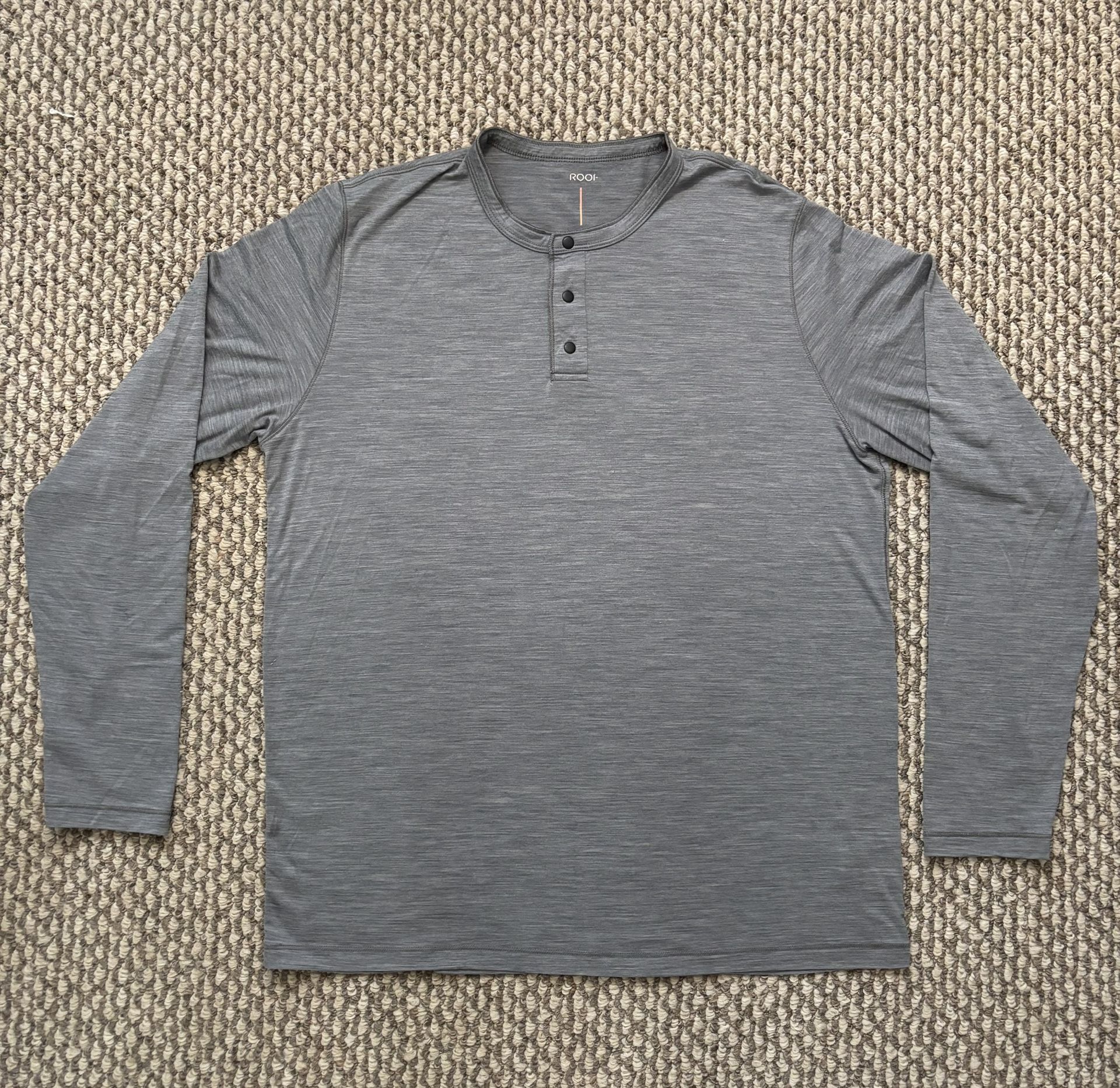 Proof 72 Hour Merino Henley / Heather Grey Large