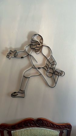 3 metal sports sculptures