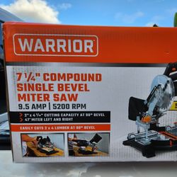 Warrior 7 1/4 Compound Single Bevel Miter Saw