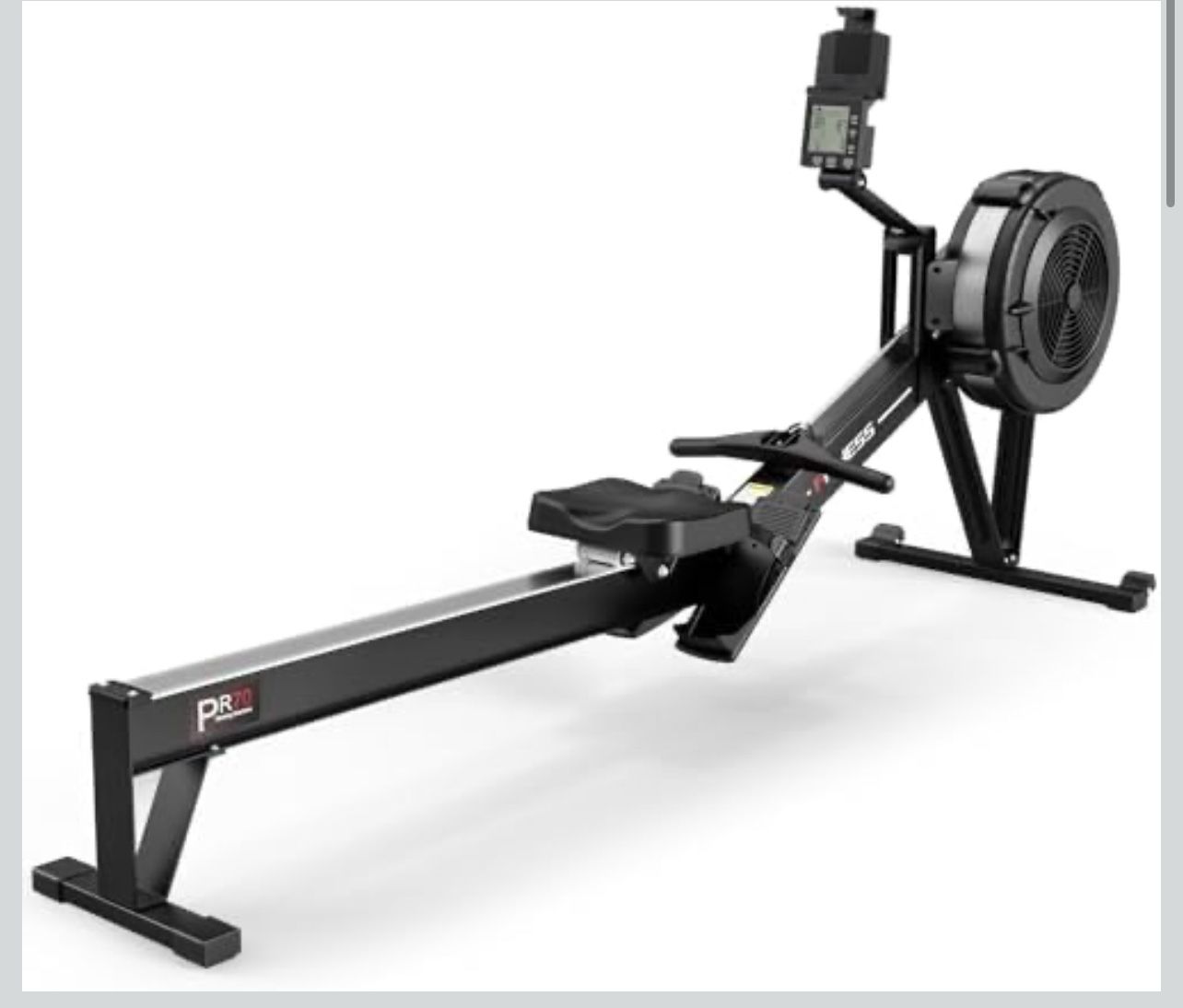 PASYOU Foldable Rowing Machine with Air Resistance, 10 Resistance Levels, Monitor with Bluetooth Back Light, Adjustable Angle Devices, 150kg Load