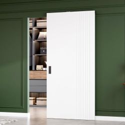 40in Concealed Barn Doors Hidden Ghost Sliding Door with Hardware
Modern with Soft Close Mechanism Hardware 40x86 Fit Opening Width 32"~36"