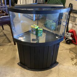 Bowfront Reptile Tank and Pedestal w/ Accessories