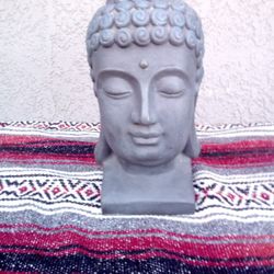 Buddha Head Statue 14" X  7" X 7"