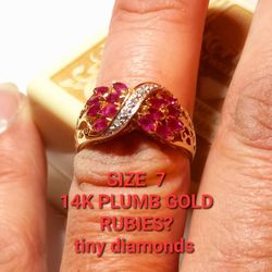 $350! Awesome Size 7 14k Plumb Gold Ring 