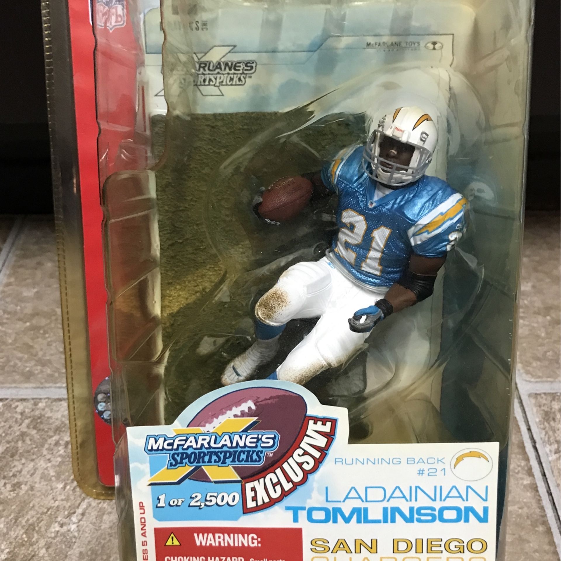 McFarlane Super Bowl Exclusive LaDainian Tomlinson 1 of 2500 San Diego  Chargers