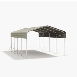 Metal Carport Heavy Duty 12x20ft Outdoor Galvanized Steel Car Port, Vehicle Canopy Garage Shade, Multi-Use Shelter for Car, Boat, Tractors & Outdoor S
