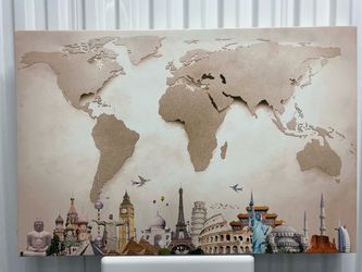 World Map Canvas Wall Art