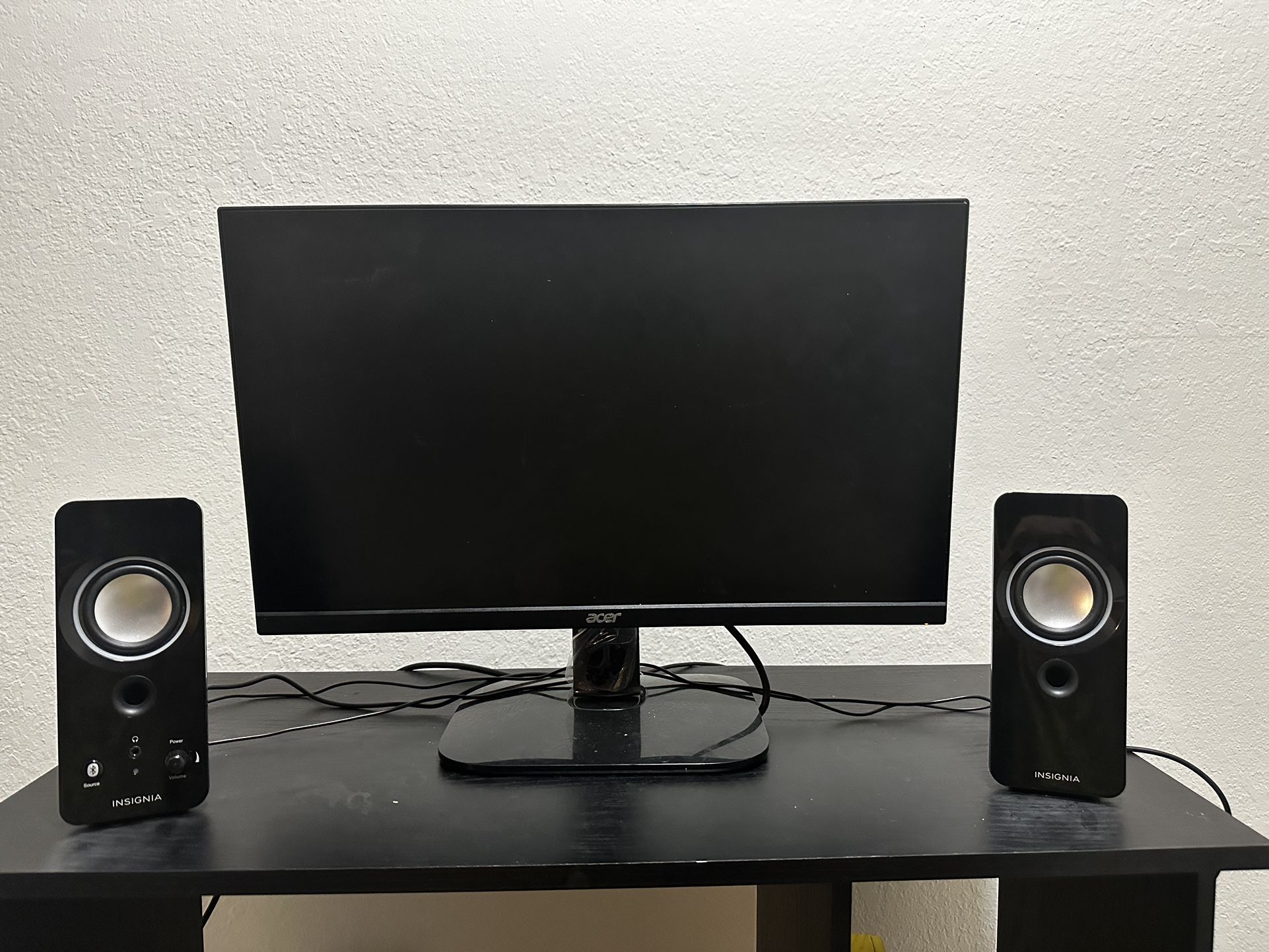 Acer Monitor And Insignia Speakers For Sale