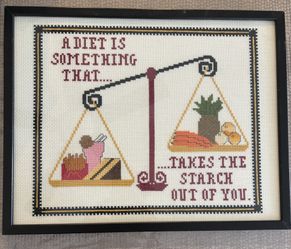 Cross Stitched Handmade Kitchen Art Home Wall Decor Wall Art 