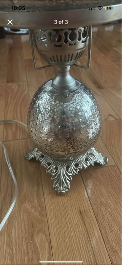 Mercury Glass Globe Table Lamp