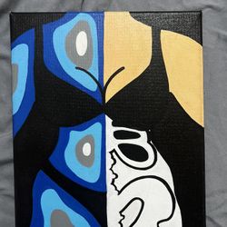 Blue Ray Woman Painting 