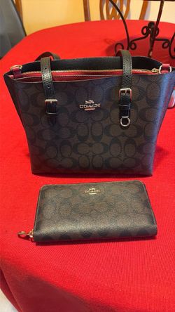 Coach Signature Tote Bag and Wallet Set