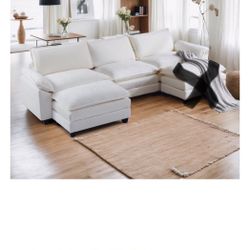 New 3 Seat Cloud  Couch With 1 Ottoman