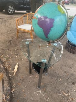 Glass Top Triangle Table