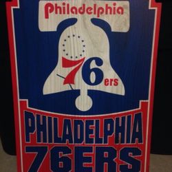 Philadelphia 76ers wooden Wall Plaque Wall Hanging