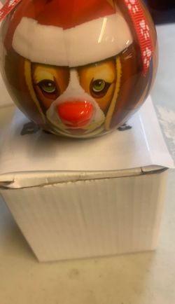 Blinking Beagle Christmas Ornament Plastic And Comes With 3 Batteries