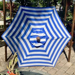 Wooden Umbrella: 7’H x 57”W