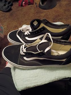 Black and white mens vans