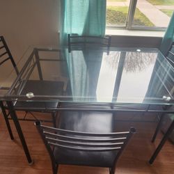 Lightweight Black Metal Kitchen Table