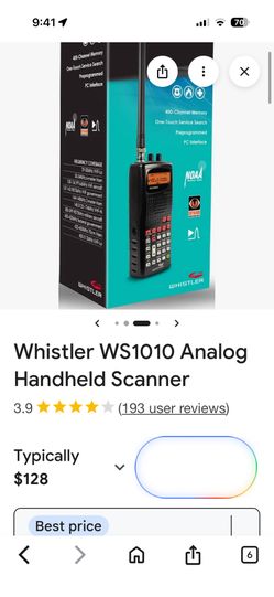 Whistler scanner radio