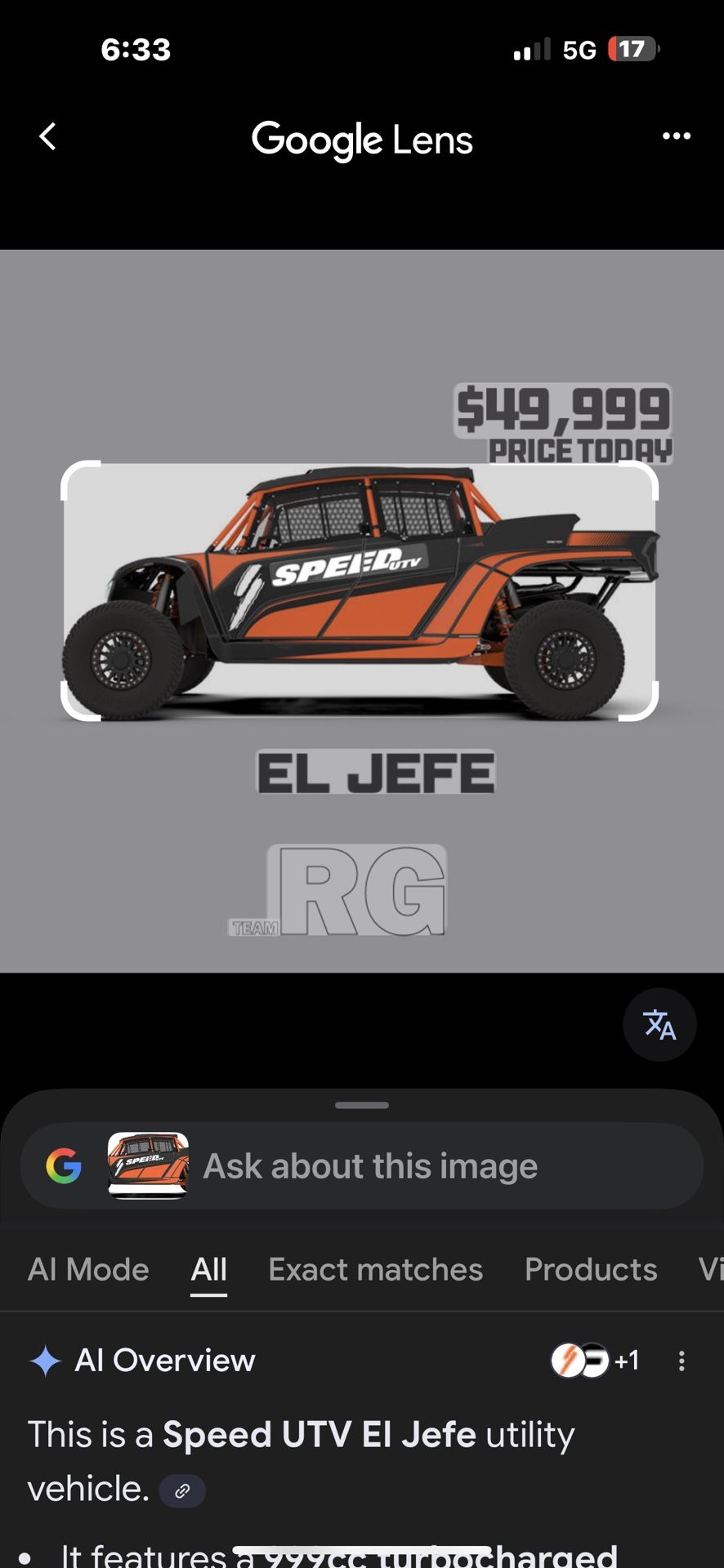 Speed UTV El Jefe