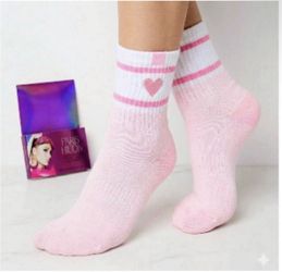 Paris Hilton Pink Heart Crew Socks 3 Pair Pack