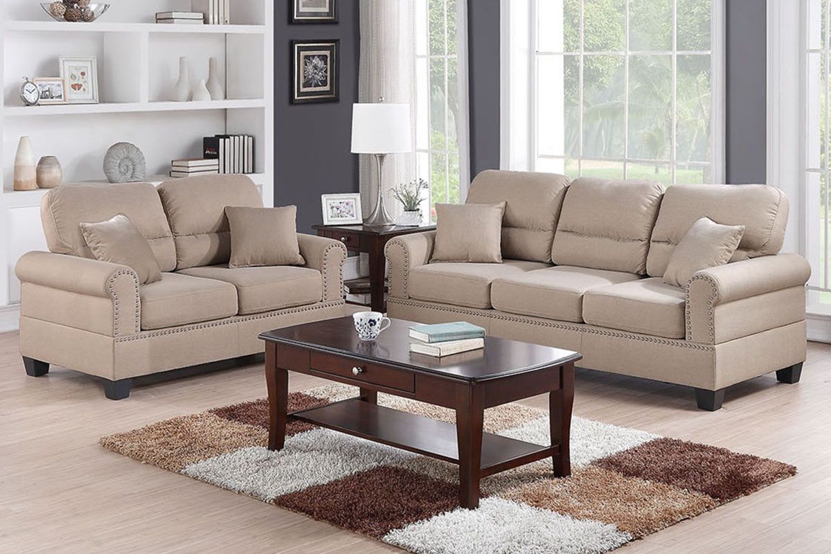 Beige Sofa And Love Seat Set