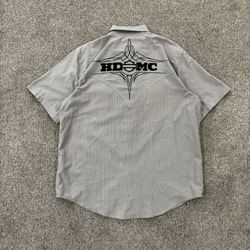 2000s Harley Davidson button up men’s Size L