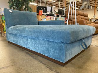 JOYBIRD Holt Single Arm Storage Chaise in Harper Biscay Bay