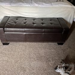 Leather Ottoman